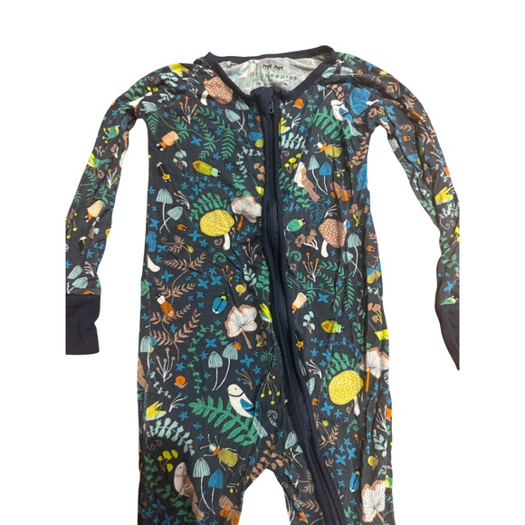 Little Sleepies 18-24 Midnight Woodland Footie Sleepwear Bamboo Preloved - Picture 3 of 4